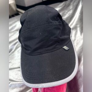 New active sun protector. Black Cap with Reflective Trim. Adjustable
